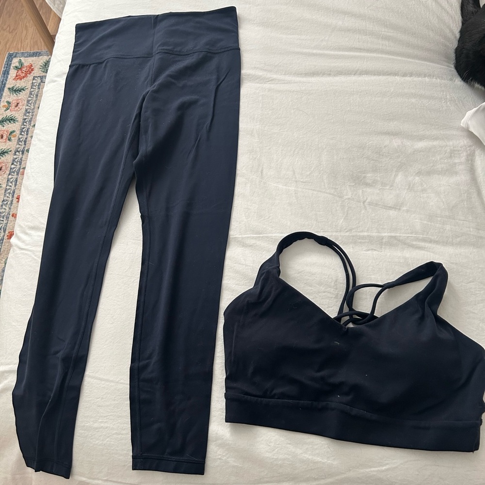 Athleta Navy High Rise Elation Leggings